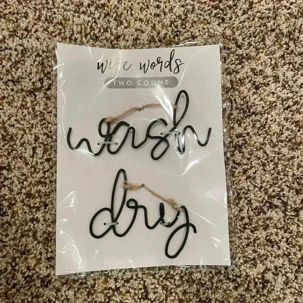 [Target] NWT Wire Words Wash and Dry Laundry Room Decor